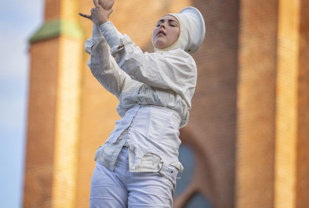 Masketeater på Dell’Arte International, Californien